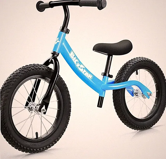 14 Inch Kids Balance Bike for 3-6 Year Olds with Rubber Air Tires, Adjustable