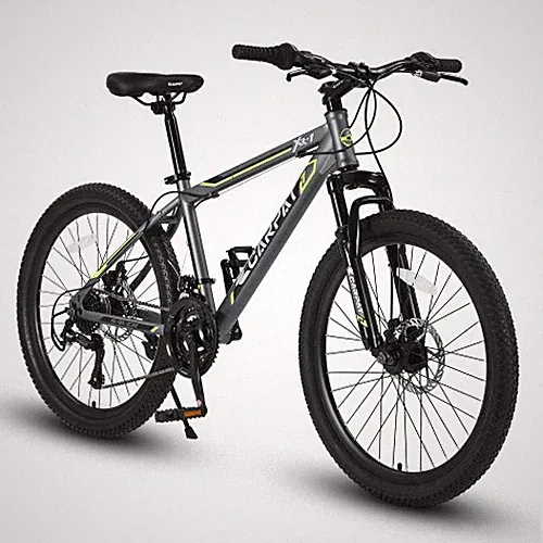 21 Speed 24 Inch Mountain Bike Boys Girls Steel Frame Mountain Bicycle