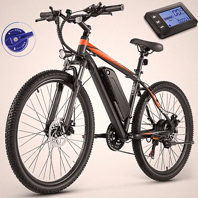 26in Electric Bike 21Speed Mountain Bicycle 500W 48V City Ebikes w/LCD 50miles🚵