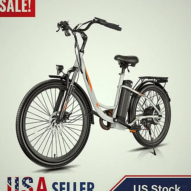 26inch Electric Bike 500W Mountain Bicycles Commuter Adults Ebike 21-Speed 20MPH
