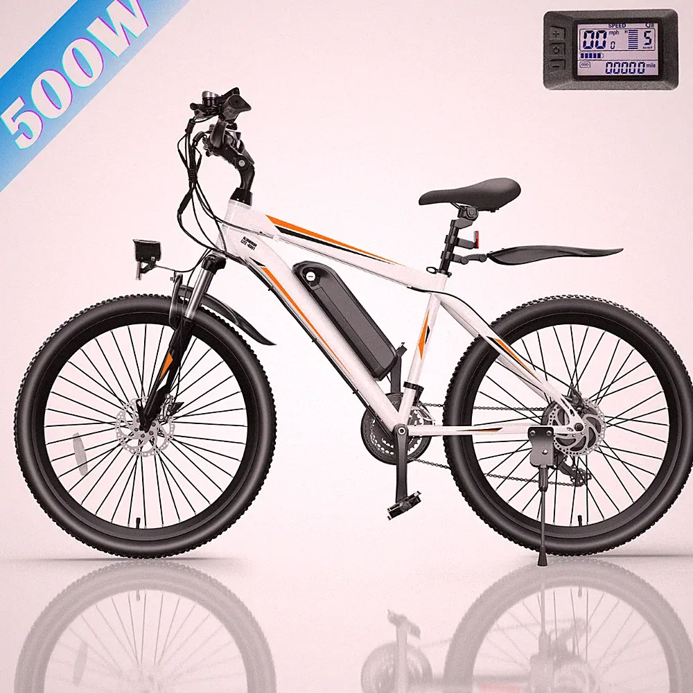 500W 48V Cruiser eBike 26" Electric Bike 21-Speed Mountain Bicycle for Adults🚵‍