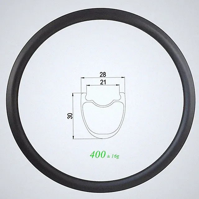 700c Clincher Tubeless Road Gravel Bike Carbon Rim 28H Cyclocross Bicycle Wheel