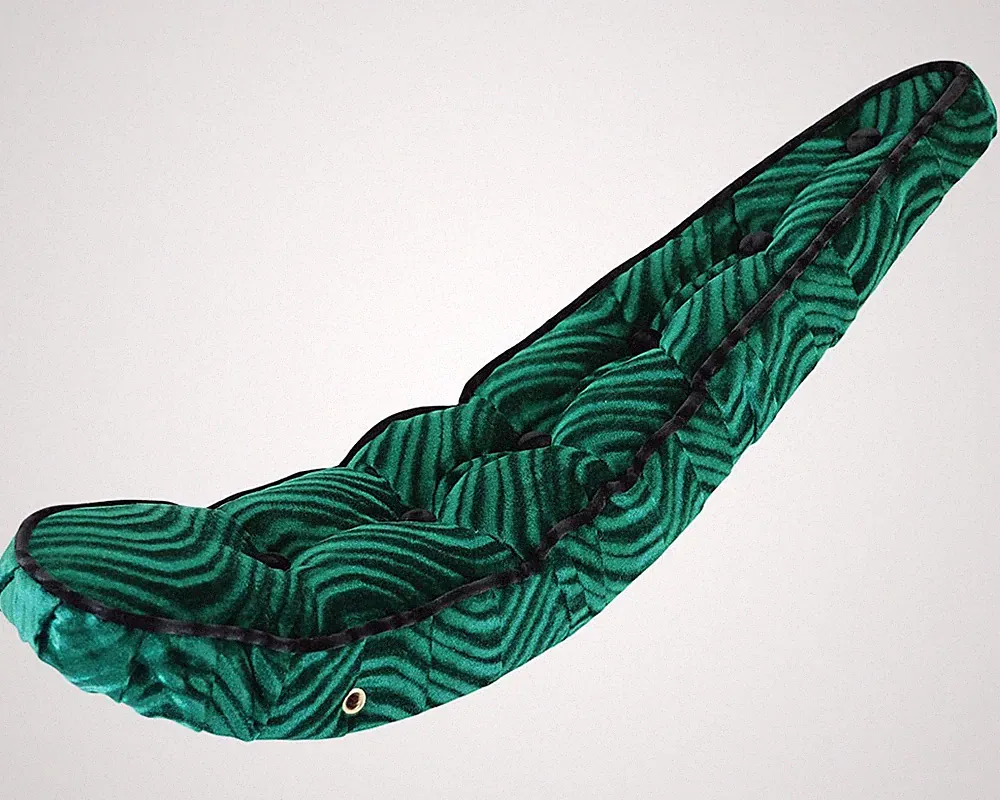 Bicycle Banana Seat VELOUR 5-BUTTON for 26" Cruiser Lowrider Stingray Bike GREEN