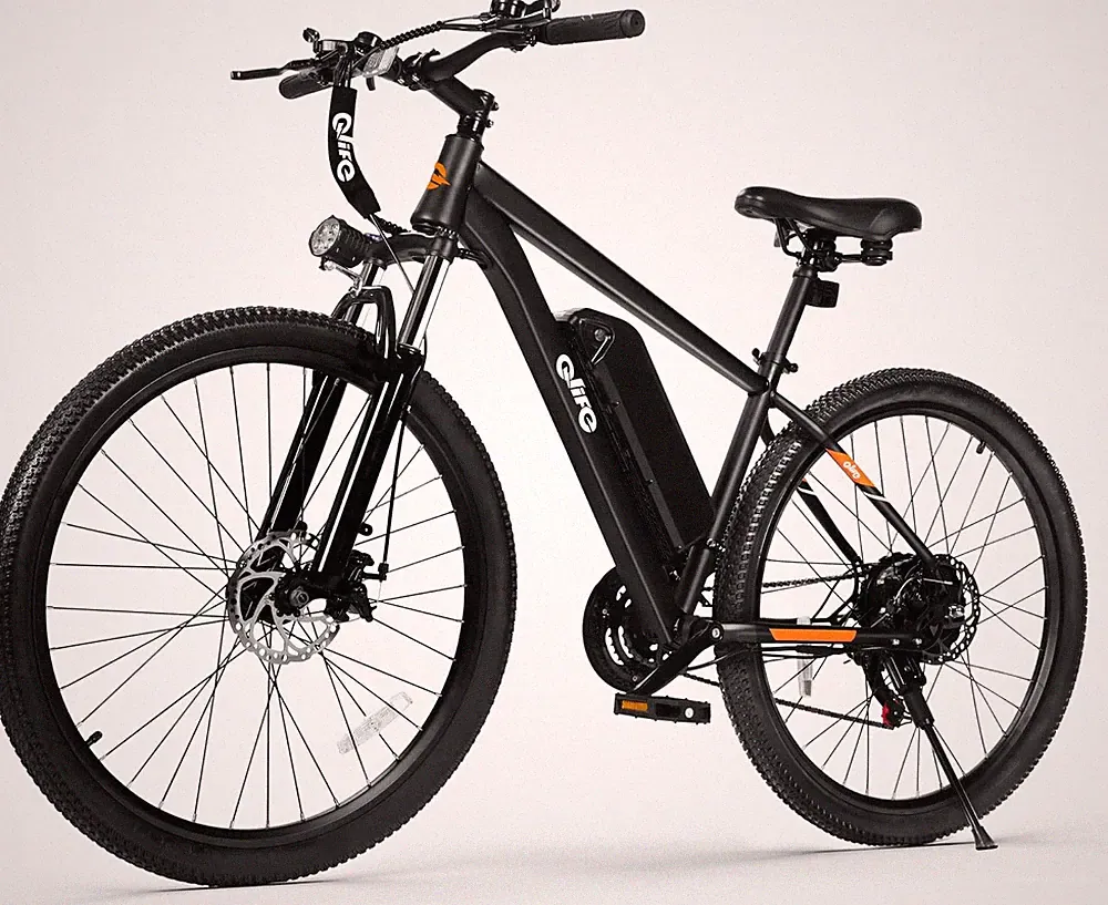 Electric Bicycles Mountain Ebike Racer 28Mph 21 Speed 55 Mile Battery Bike Black