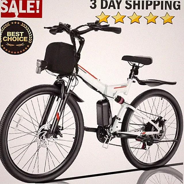 Electric Bike 26inch Folding Bicylce 500W Power City Cruiser Commuting Bicycle🔋