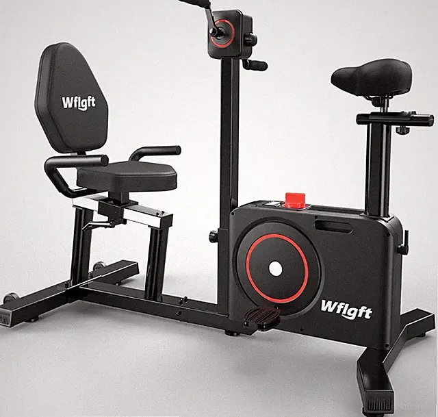 Home Recumbent Exercise Bike Dual Mode Sit & Upright Bike with Arm Leg Exerciser