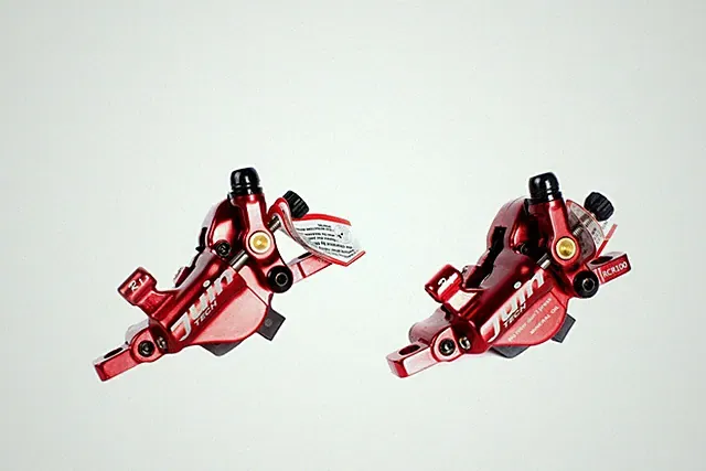 Juin Tech R1 Road Cyclocross Gravel Bicycle Hydraulic Disc Brake Set Red
