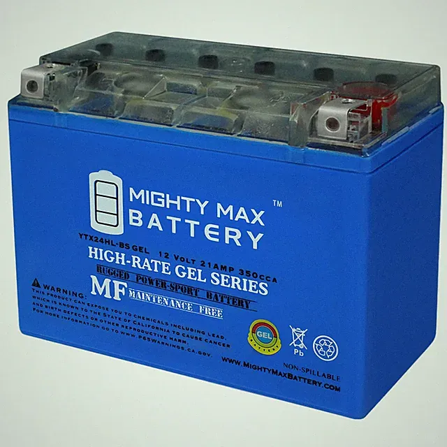 Mighty Max YTX24HL-BS GEL Battery for Harley FLTC Tour Glide Classic 1980-1991