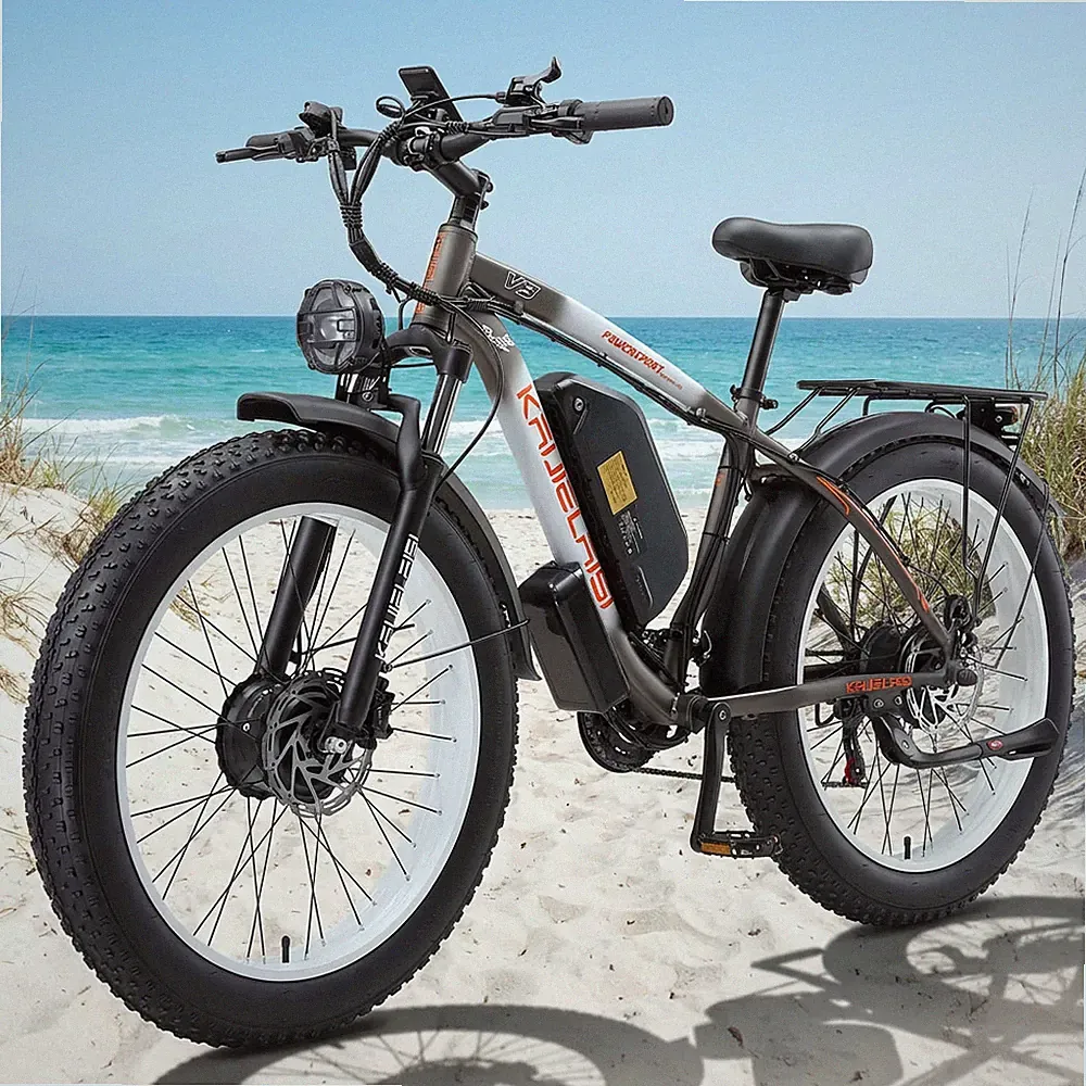 Peak 4000W Dual Motor 35MPH Oil Brake 23AH V3 Electric Bicycle For Adult 21Speed