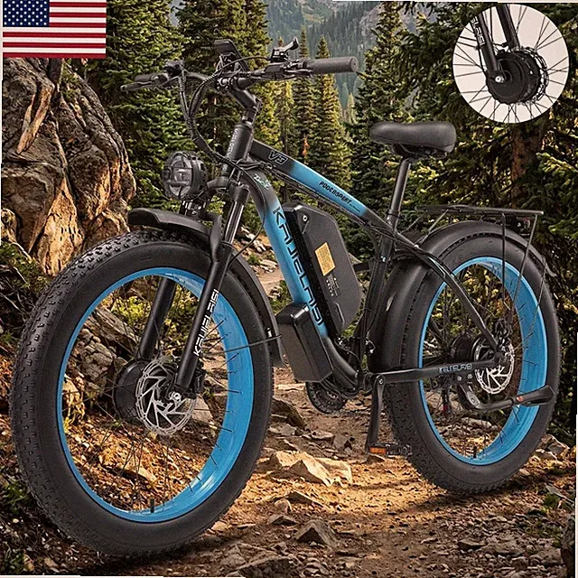 Peak 4000W Dual Motor 35MPH Oil Brake 48V/22.4AH EBike For Adult 21 Speed 1104WH
