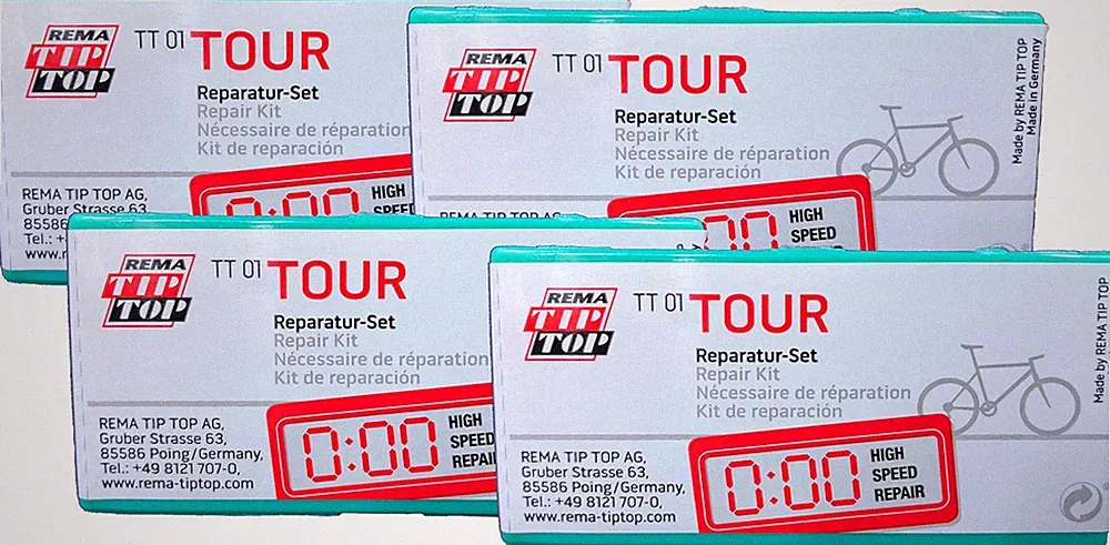 Rema Four (4) Touring Bicycle Tube Patch Repair Kits TT01 (21) - Small TT O1