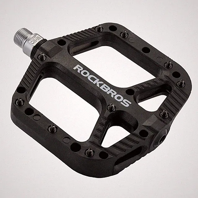 ROCKBROS Mountain Bike Pedals Nylon 5.53 Inch L x 4.56 W, Black