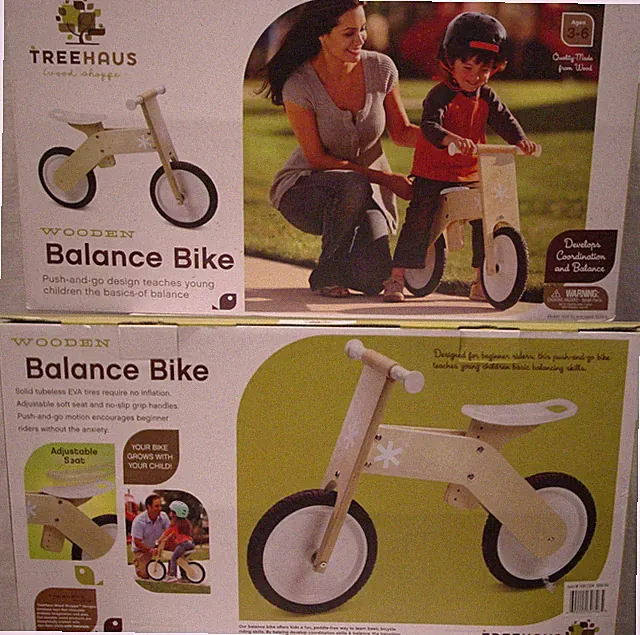 TREEHAUS UNISEX CHILDS WOODEN BALANCE BIKE 21" TALL NEW IN BOX