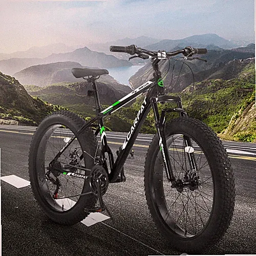 Upgrade 26'' Fat Tire Bike Full Shimano 21 Speeds Mountain Bike Dual Disc Brake